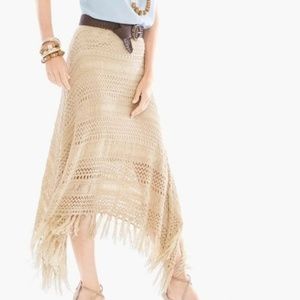 Chico's Crochet Fringe Skirt